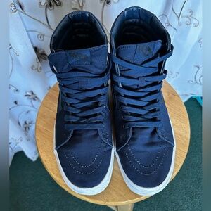Vans sk8-hi shoe navy blue size 9.5 for men 11 for women